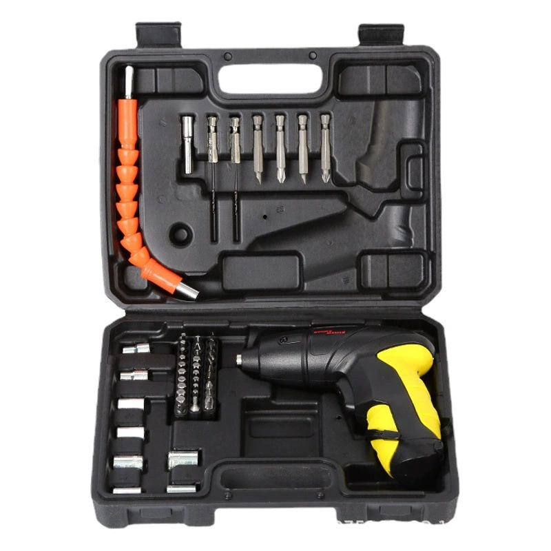 Электрическая Отвертка из 47 предметов, бытовая перезаряжаемая маленькая электрическая отвертка с несколькими головками для разборки, беспроводная литиевая отвертка