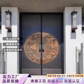 农村自建房大门别墅大门双开门防盗门自建房子母入户进户门铸铝门