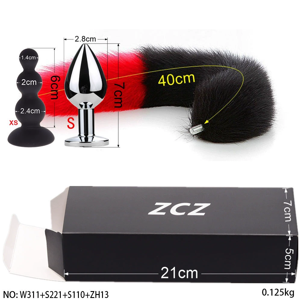ZCZ Анал лаз tail detachable back court development маленький секс-игрушка гей секс