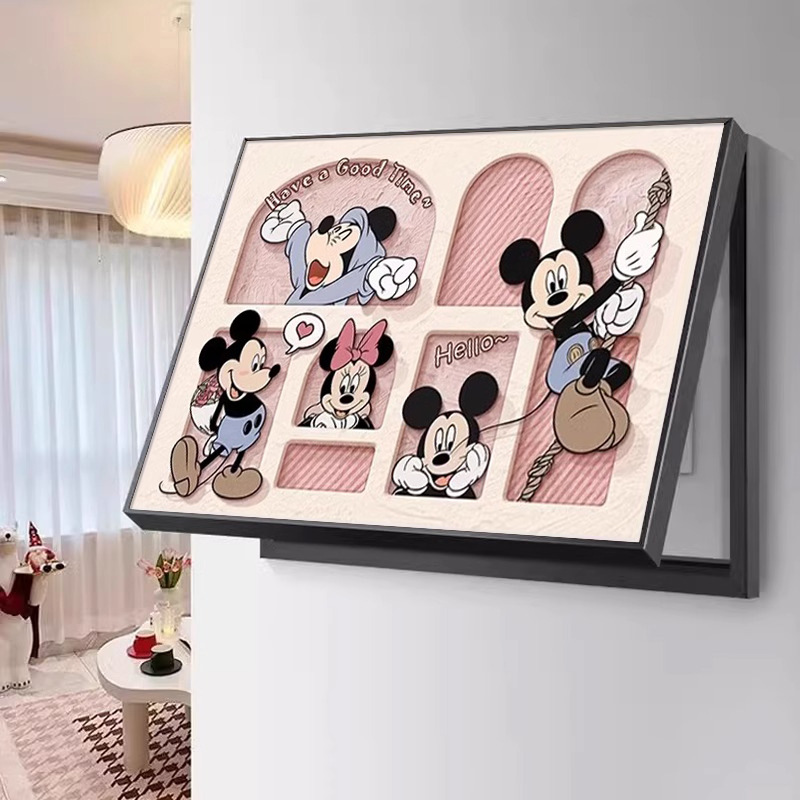Cartoon Mickey Electric Meter Box Decorative Painting 2025 New Restaurant Distribution Box Blocking Electric Switch Box Power Switch Hanging Painting