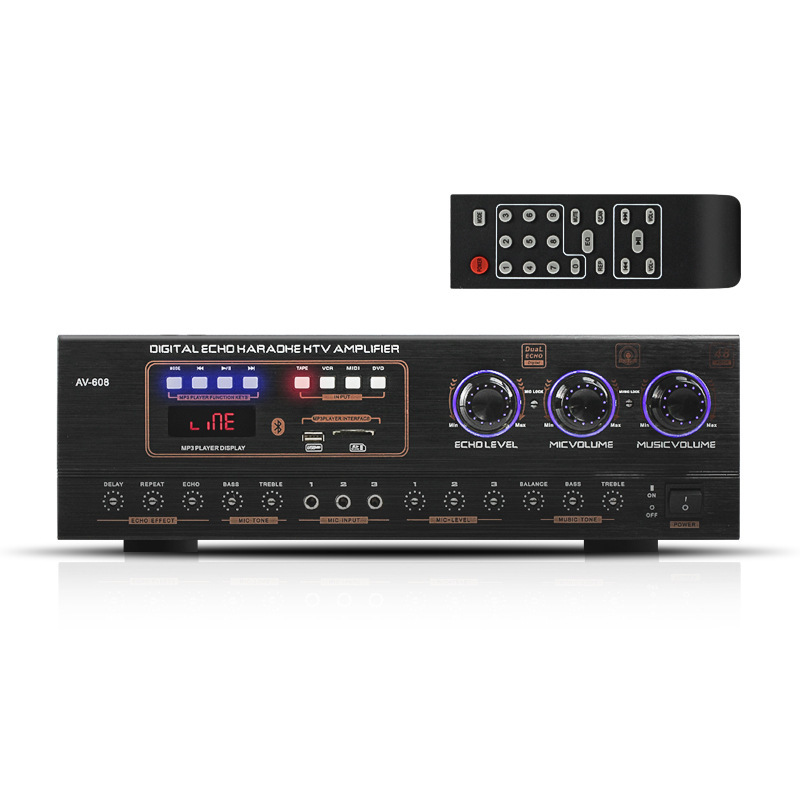ホームプロフェッショナル KTV カードパッケージ Bluetooth パワーアンプ会議カラオケ歌ハイパワー抗ハウリング統合パワーアンプ|undefined