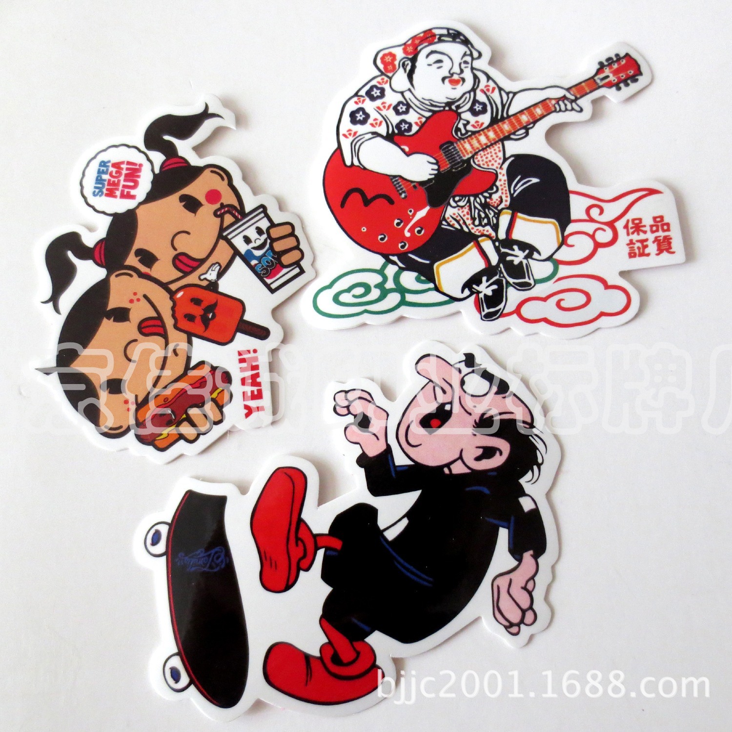 供应卡通不干胶标签 PVC防水不干胶标签 彩色卡通异形标贴