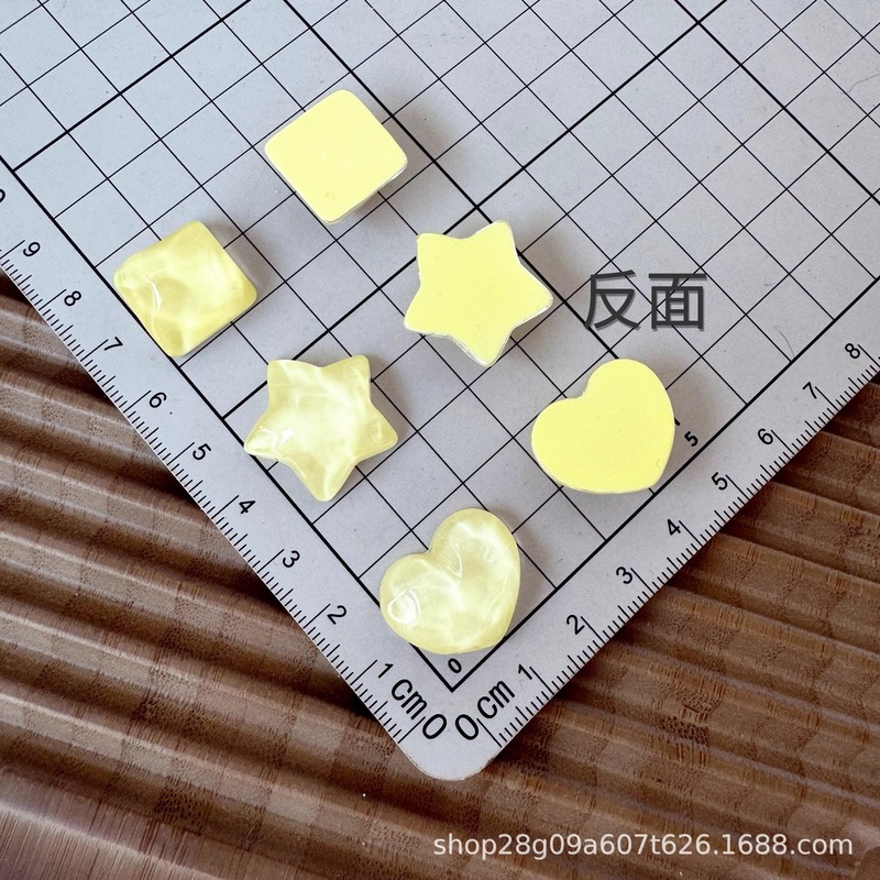 女款冰透水晶五星爱心diy树脂配件饰品手工耳夹吊坠配饰材料批发|undefined