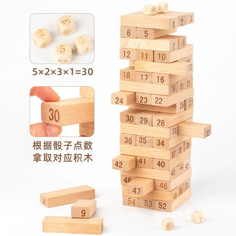 Игра Jenga столовая для раннего возраста, конструктор, игрушка для взрослых, развивает равновесие, семейный формат