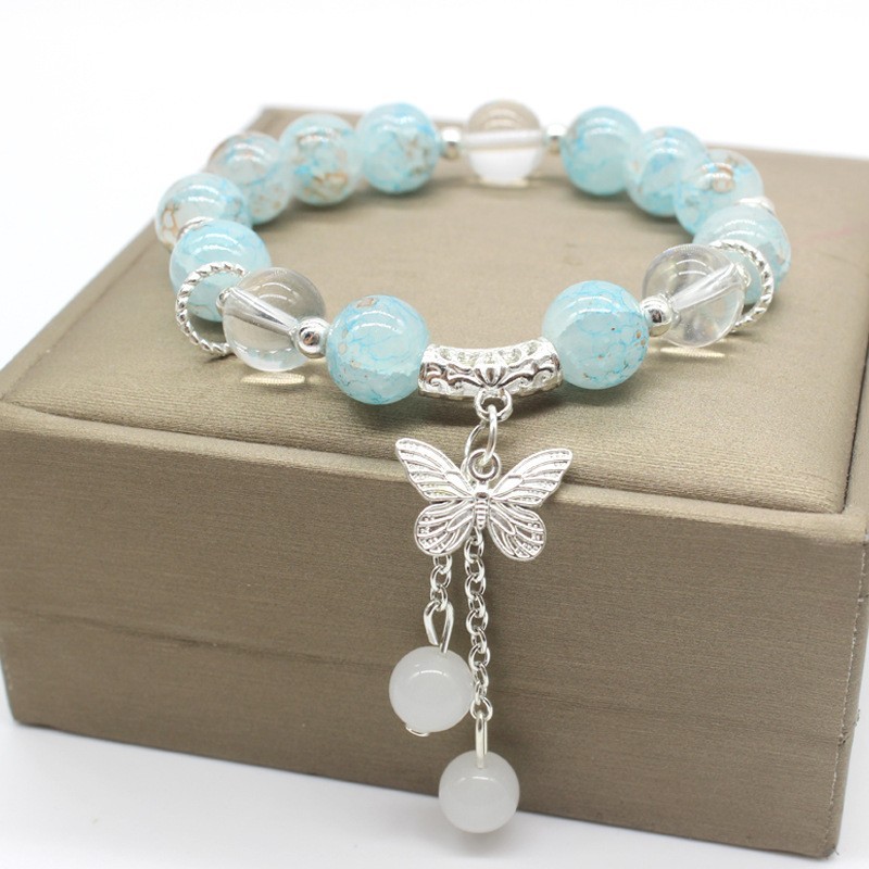 10mm 옥 브로큰 나비-레이크 블루