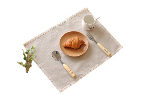 Cotton and Linen Fabric Western-style Tablecloth, Direct Manufacturer Supply, Japanese Minimalist Creative Cup Mat Office Mat