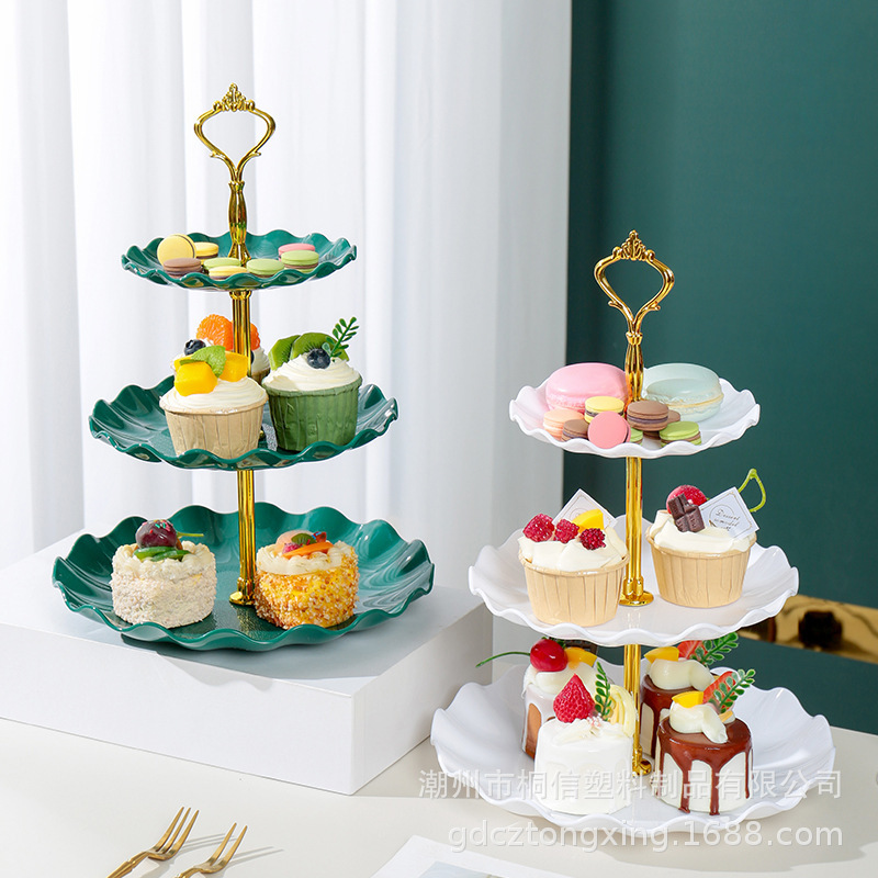 Nordic Plastic Dessert Tray, Light Luxury Three-Layer Fruit Tray, Living Room Fruit Tray, Wedding Christmas Dessert Stand, Wedding Candy Tray Nordic Plastic Dessert Tray, Light Luxury Three-Layer Fruit Tray, Living Room Fruit Tray, Wedding Christmas Dessert Stand, Wedding Candy Tray