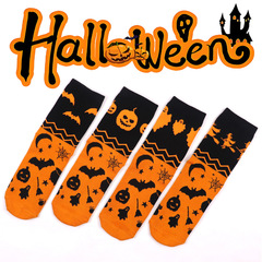 新品のハロウィンプレゼント靴下秋冬男女長筒綿靴下クロスボーダーカップルカジュアル靴下