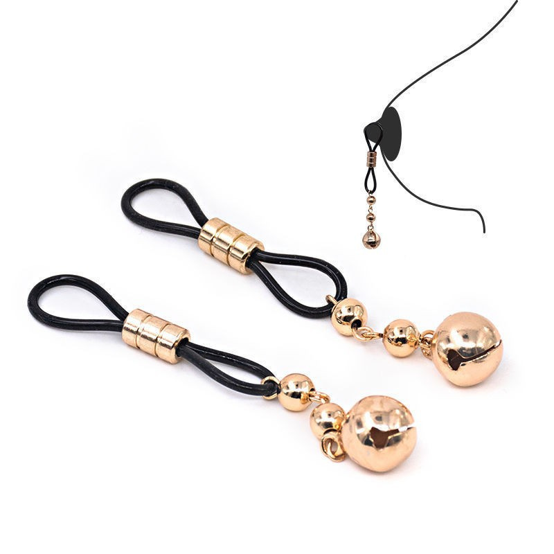 Individual gold nipple clamps with bells / 0.5-1.0kg for dolls only