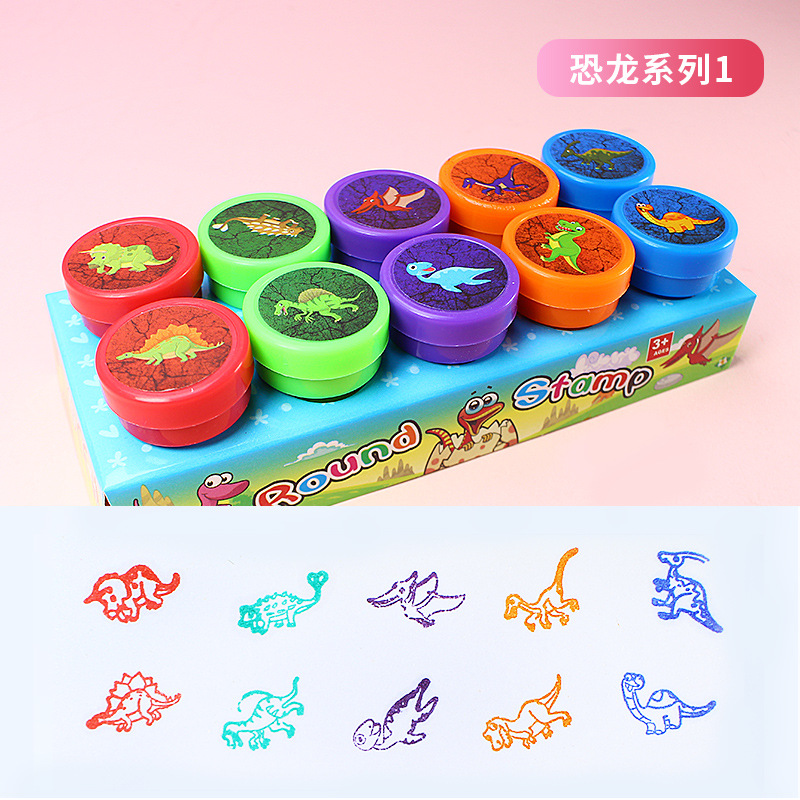 Sello de la mano de los niños de dibujos animados pequeño sello al por mayor todo tipo de animales creativos Navidad princesa maestro comentario recompensa sello