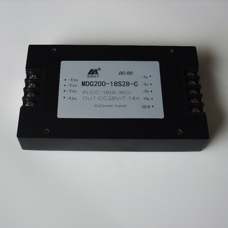 DC/DC 9-36V输入电源 4倍输入电压模块电源 MDG200-18S28-C