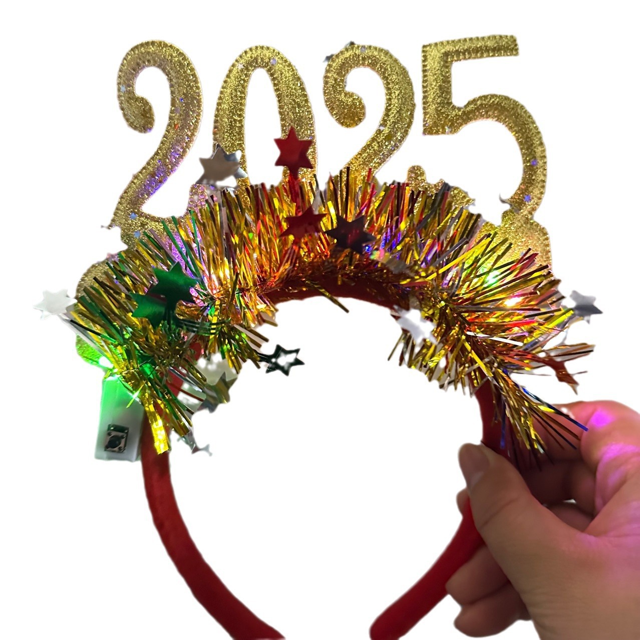 2025 Christmas luminous headband head reed New Year Christmas party decoration head reed carnival party supplies_voghion.com