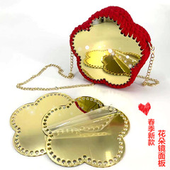 Spring New DIY Flower Colorful Single and Double Mirror Surface Acrylic Reflective Mirror Panel Woven Bag Accessory Materials