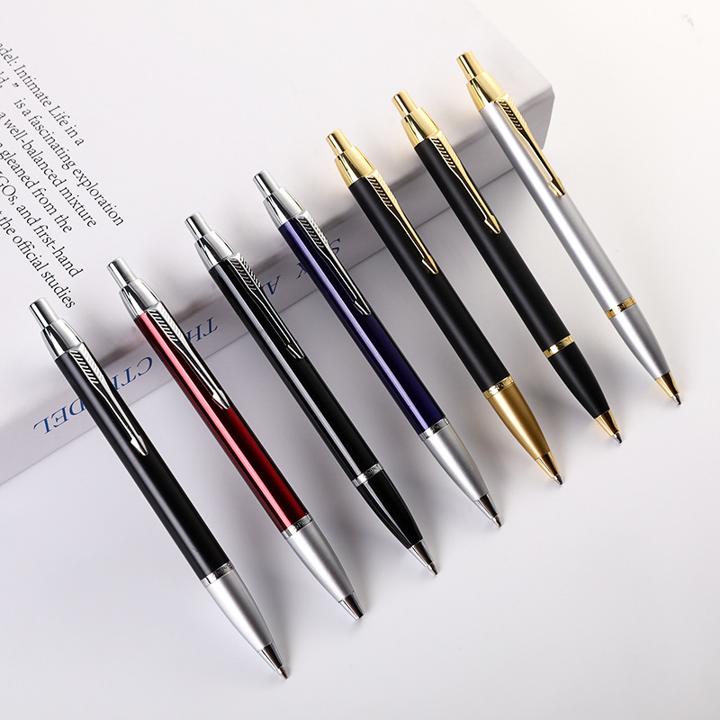 Fábrica al por mayor metal pluma prensa bolígrafo publicidad de negocios regalo pluma Oficina firma pluma impresión personalizada logotipo