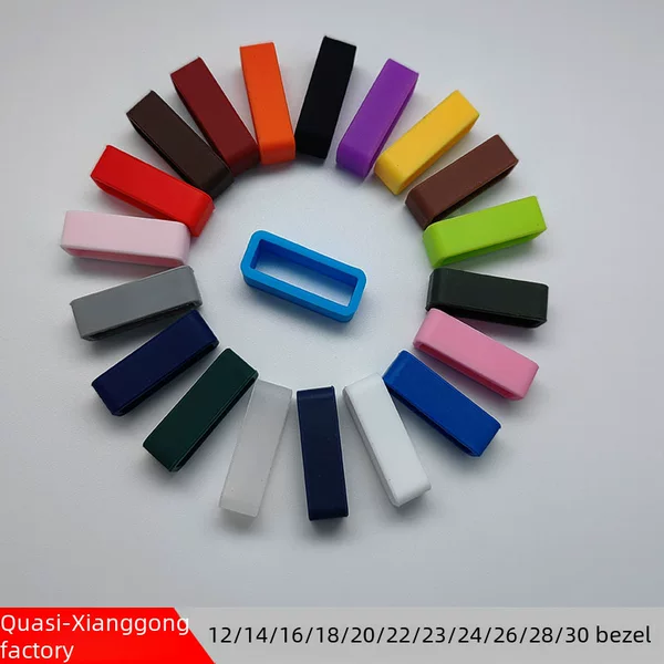 Factory spot direct supply children adult watchband accessories watch silicone activity rubber ring bracelet bezel