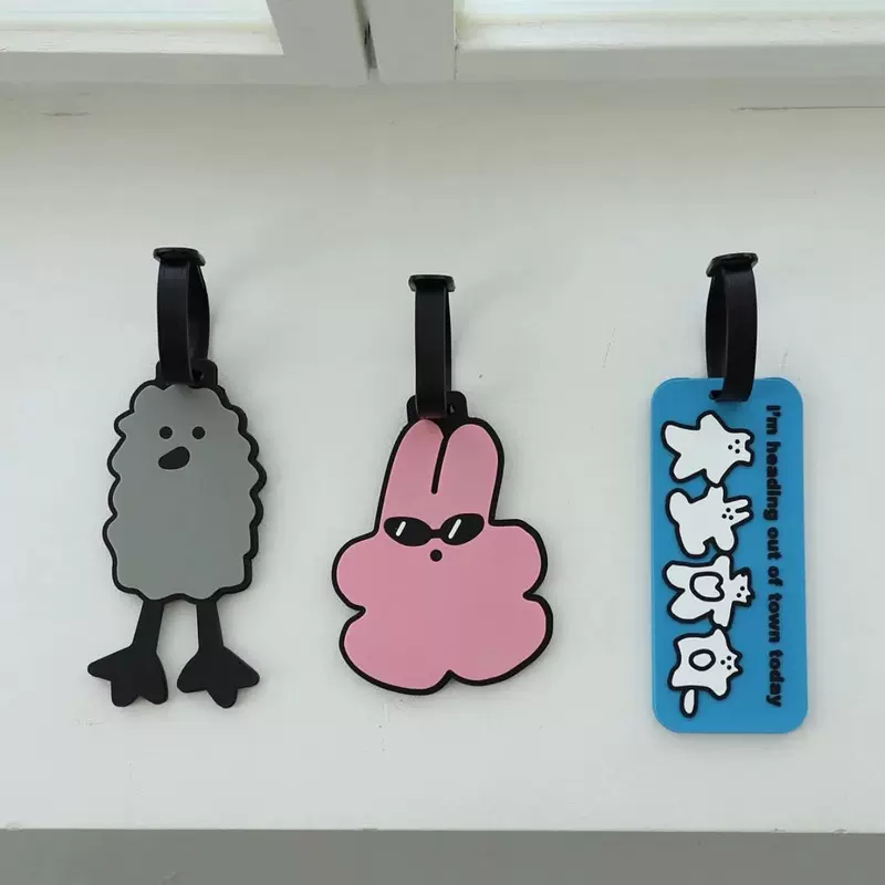 韩国软胶行李牌挂牌拉杆箱卡通登机牌可爱托运牌pvc软胶飞机吊牌