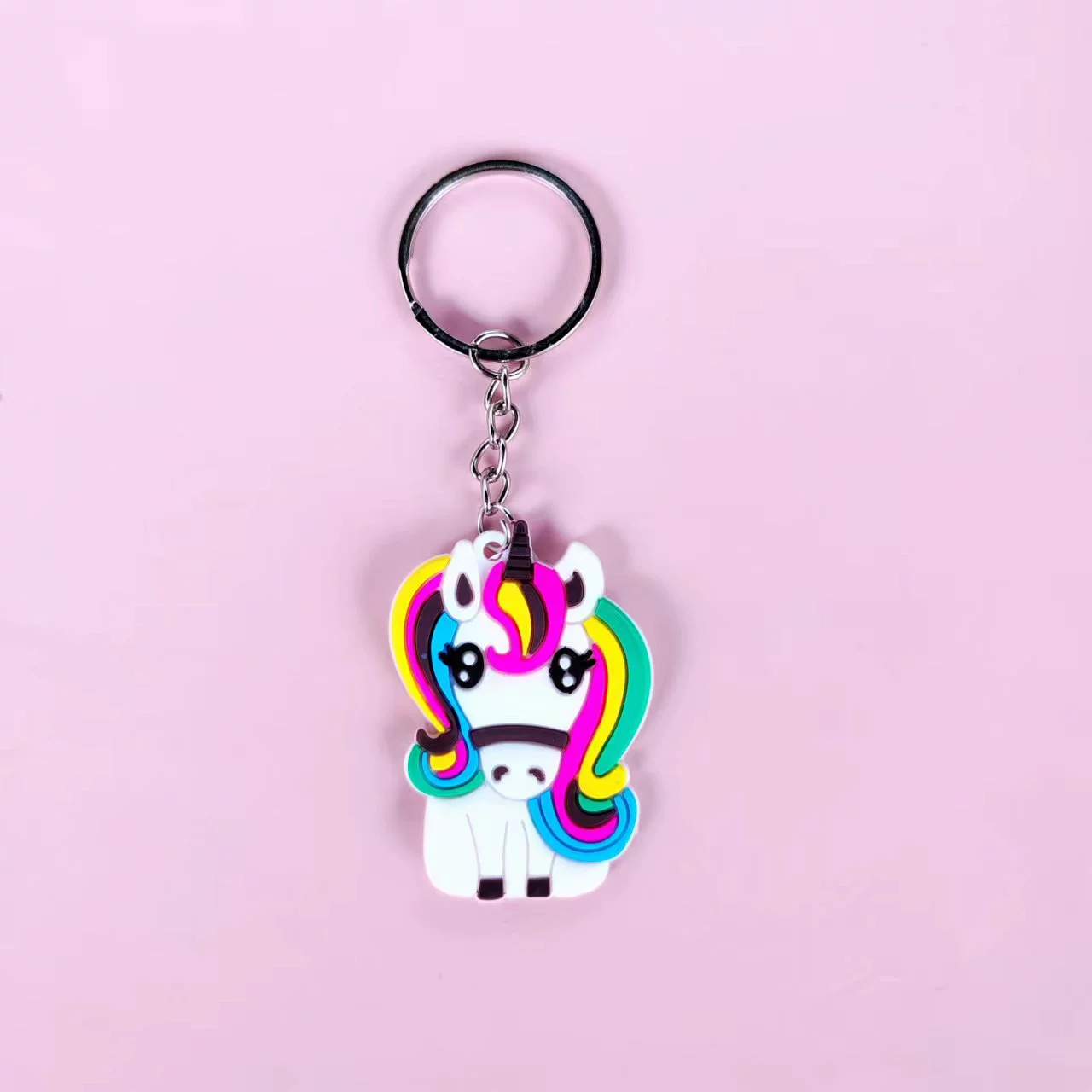 Брелок из ПВХ, радужная подвеска из мягкой резины, украшения, игрушка, новая коллекция, городской стиль, единорог, подарок на день рождения