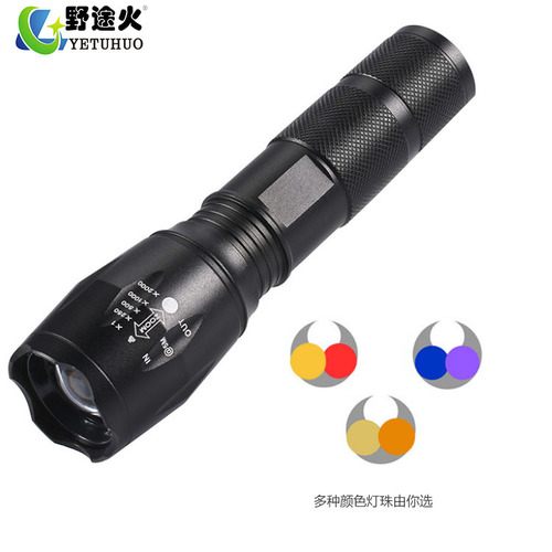 a100 hand held LED strong light T6 camping rechargeable flashlight telescopic zoom L2 high power outdoor camping flashlight