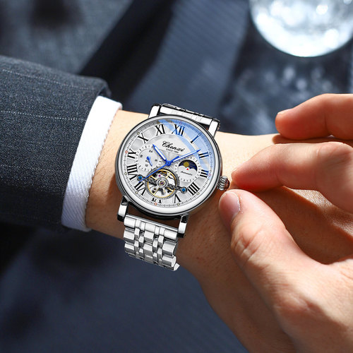 Chenxi wholesale business men's high-end fully automatic hollow flywheel luminous waterproof foreign trade cross-border mechanical watch for men