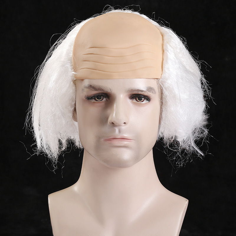 Bald wig adult children annual meeting funny bald wig bald Mediterranean men's wig performance headgear