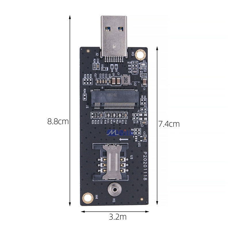 (M.2) KEY B вращает USB3.0 ротатор лента SIM-лоток место 4G LTE модуль платформа разработки вращательная карта