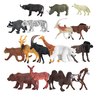 Simulation static wild animal toy model forest animal teaching ornaments lion crocodile giraffe elephant