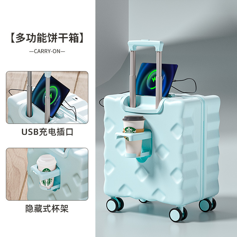 新款行李箱小型轻可登机20寸短途旅行密码箱小清新结实耐用旅行箱|undefined