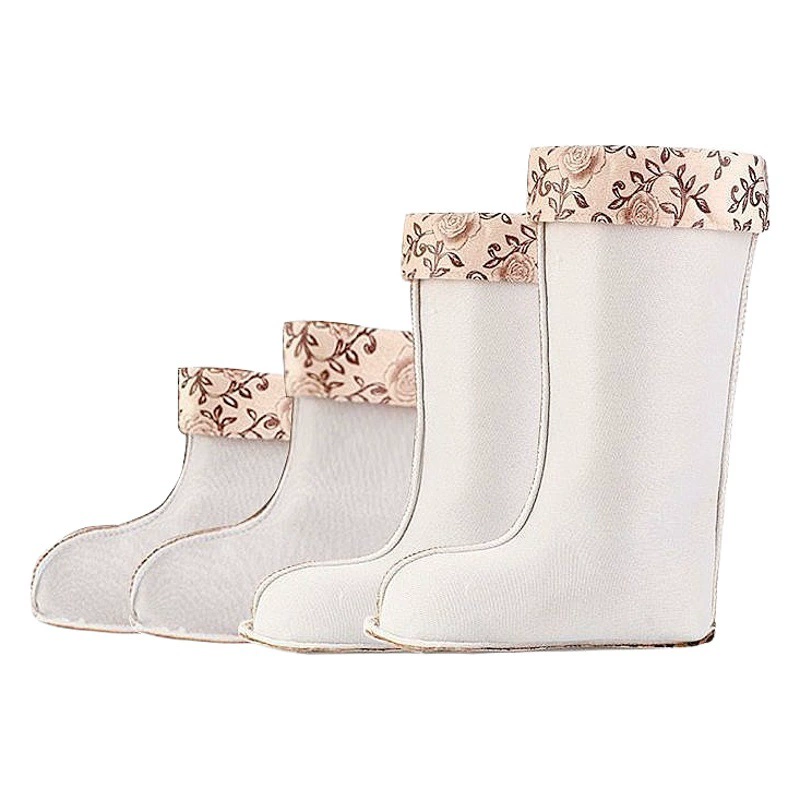 Женские высокие резиновые сапоги ватные чехлы легкие теплые женские водяные туфли ватные чехлы зимние бархатные дождевые сапоги