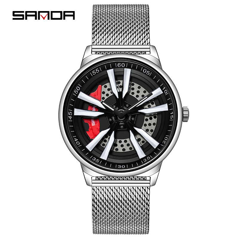 1111 메쉬 벨트 실버