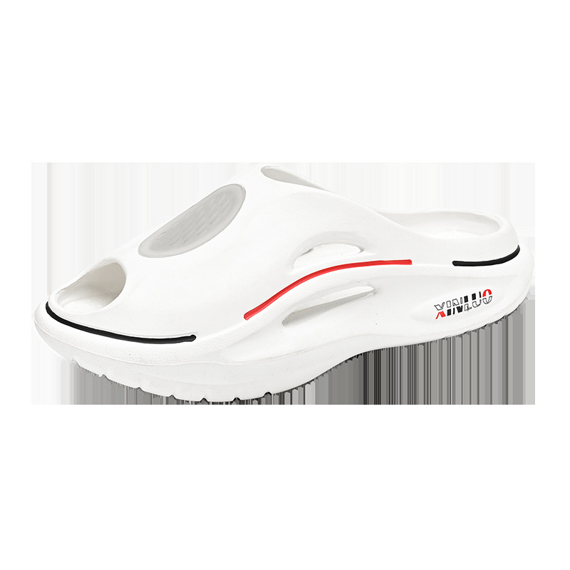 Slippers de moda para hombres, zapatillas impermeables, zapatillas de playa de tacón plano antideslizante para mujeres, baño doméstico