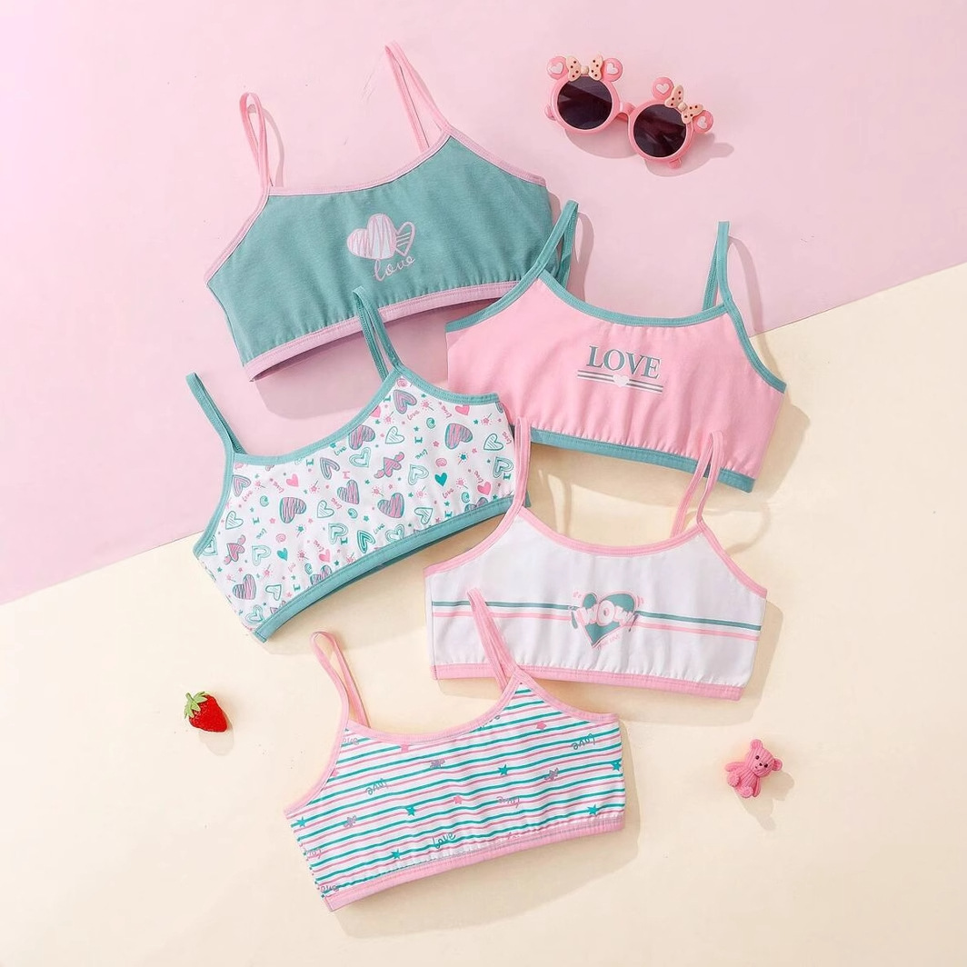 Ropa interior para niñas, etapa uno, de 9 a 12 años, camisetas sin mangas para niñas mayores, período de desarrollo, camisola de algodón para niñas de primaria.