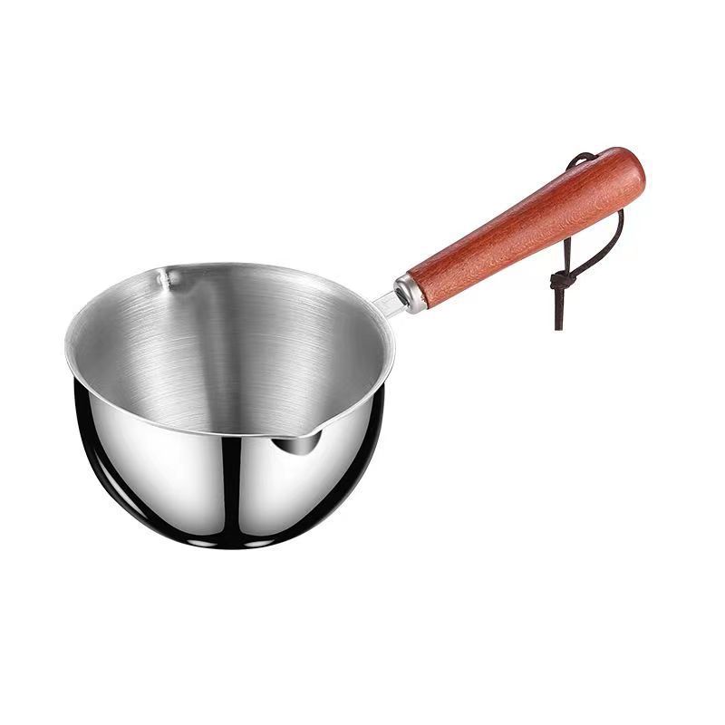 Aceite de acero inoxidable verter olla pequeña de una sola pieza de aceite verter olla de fondo plano caliente verter pequeña olla mini olla image 6