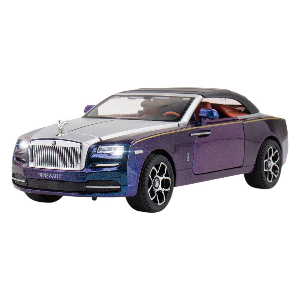 Xinao aleación coche modelo 1:24 rollos sombra convertible coche deportivo con sonido y luz Tire hacia atrás coche de juguete modelo de música adornos