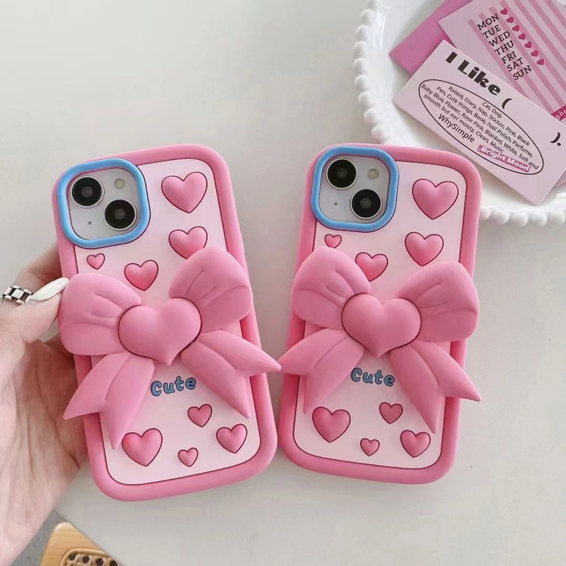 Cartoon Girl Bow for Apple iphone15promax All-inclusive Silicone Phone Case Cartoon Girl Bow for Apple iphone15promax All-inclusive Silicone Phone Case