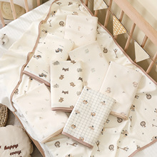 宝宝针织棉抱毯襁褓新生儿包巾产房包单柔软透气吸汗婴幼儿盖毯