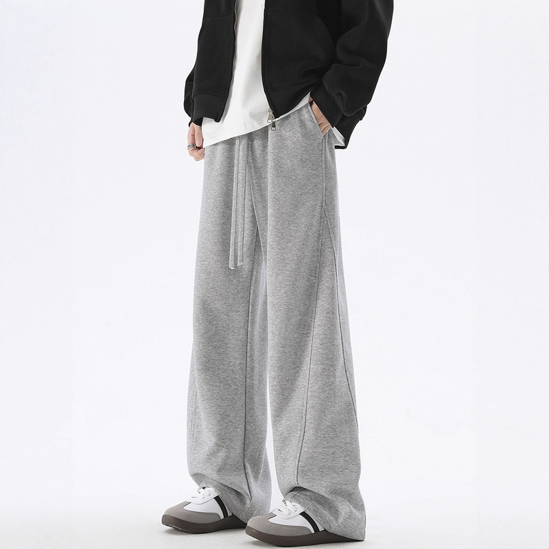 American Scimitar Casual Pants for Men and Women 2025 Spring and Autum Draped Loose Straight Gray Youth Sports Pants American Scimitar Casual Pants for Men and Women 2025 Spring and Autum Draped Loose Straight Gray Youth Sports Pants