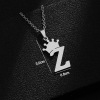 Fashionable pendant with letters, necklace stainless steel, jewelry, English