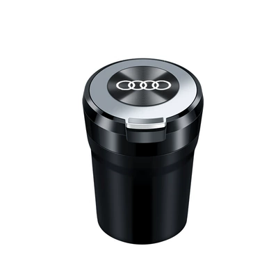 New ceramic liner multi-function with light personality ashtray car CD pattern flip ashtray car interior accessories (Car ashtray) - cd-pattern-flip-ashtray-audi-high