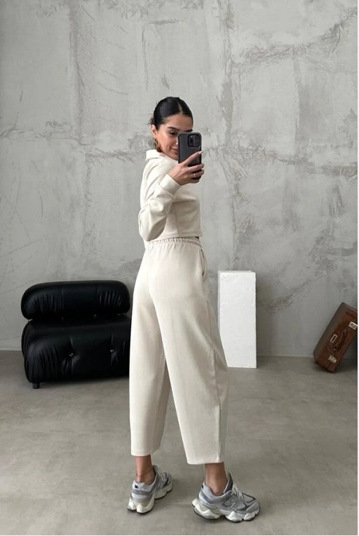 Damenbekleidung Herbst und Winter Freizeit Langarm V-Ausschnitt Sport Leggings Zweiteiliger Anzug_voghion.com