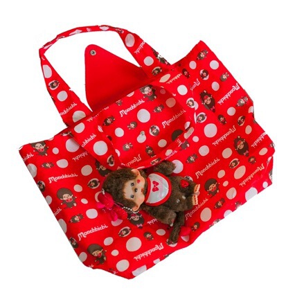 In-Stock Japanese-Style Cartoon Large-Capacity Shopping Bag for Women, Casual Foldable Portable Eco-Friendly Tote Bag, Travel Bag