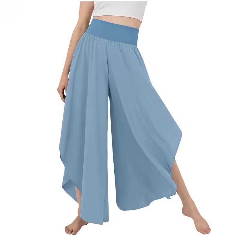 Cross-Border Amazon European and American Aliexpress Solid Color Elegant Temperament Commuting High-Waisted Loose Casual Versatile Pants Cross-Border Amazon European and American Aliexpress Solid Color Elegant Temperament Commuting High-Waisted Loose Casual Versatile Pants