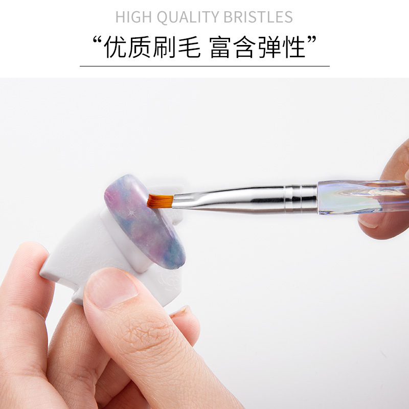 新款日式美甲 渐变水晶杆美甲笔刷工具套装 彩绘笔光疗笔拉线笔