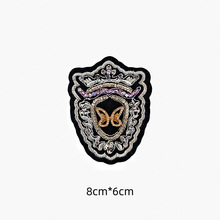 厂家直销新潮蝴蝶五金手工特种绣花章仔服装辅料鞋服箱包装饰饰品