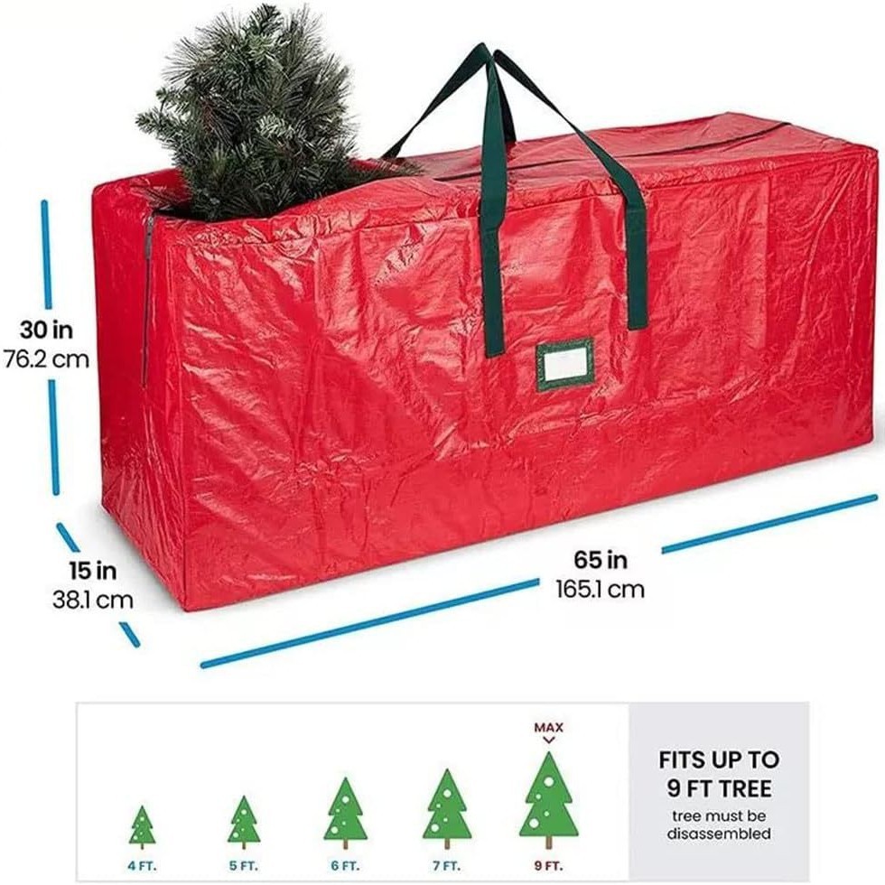Spot Cross-border el mismo modelo de bolsa de almacenamiento de árbol de Navidad árbol artificial bolsa de lona tejida pe de gran capacidad
