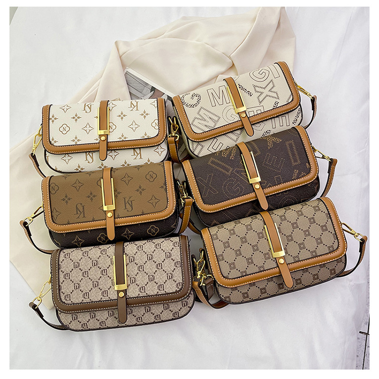 High-End-Damentasche, trendige Damentasche, modische kleine Tasche, Retro-Druck-Handtasche, Umhängetasche, leichte Luxus-Umhängetasche_voghion.com