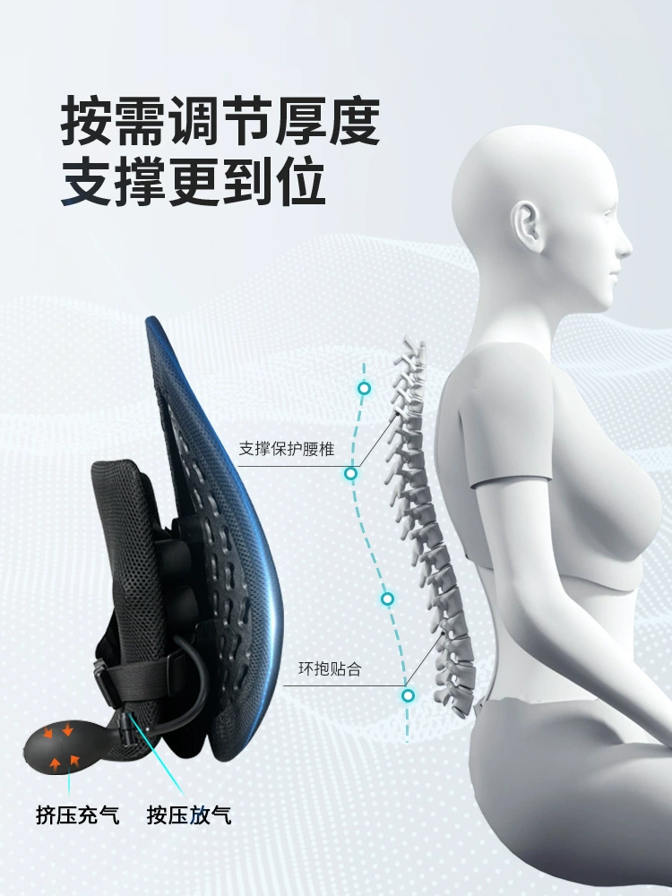 Ergonomic lumbar support (PPW) adjustable backrest cushion, mesh and memory‑foam options