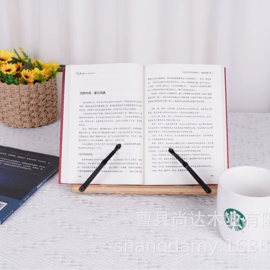 Регулируемая вертикальная стойка для чтения книг деревянная кухня столешница для настольная стойка из массива дерева портативная офисная полка