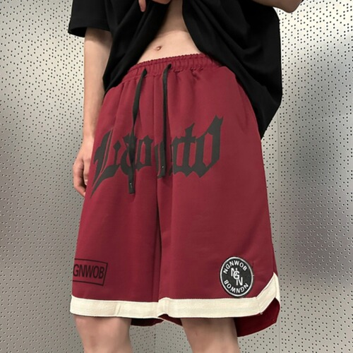 Men's Summer Large Hip-Hop Basketball Shorts, Loose Casual Sports Five-Pocket Pants, Trendy Hong Kong Style, Drop Ship One Piece