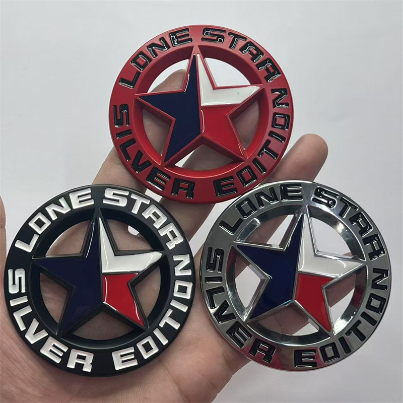 适用于吉普孤星德克萨斯车标改装五角星徽章LoneStar车贴车身侧标