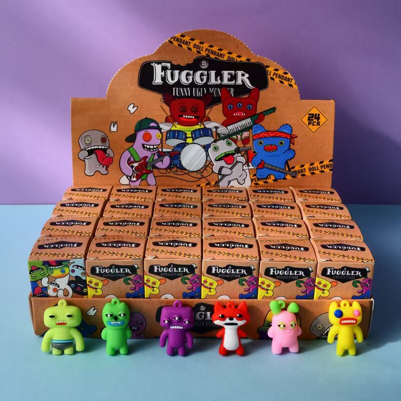 Cross-Border New Model 24-Piece Fuggler Cute Monster Keychain Doll Blind Box Elementary School Student Cartoon Pendant Cross-Border New Model 24-Piece Fuggler Cute Monster Keychain Doll Blind Box Elementary School Student Cartoon Pendant
